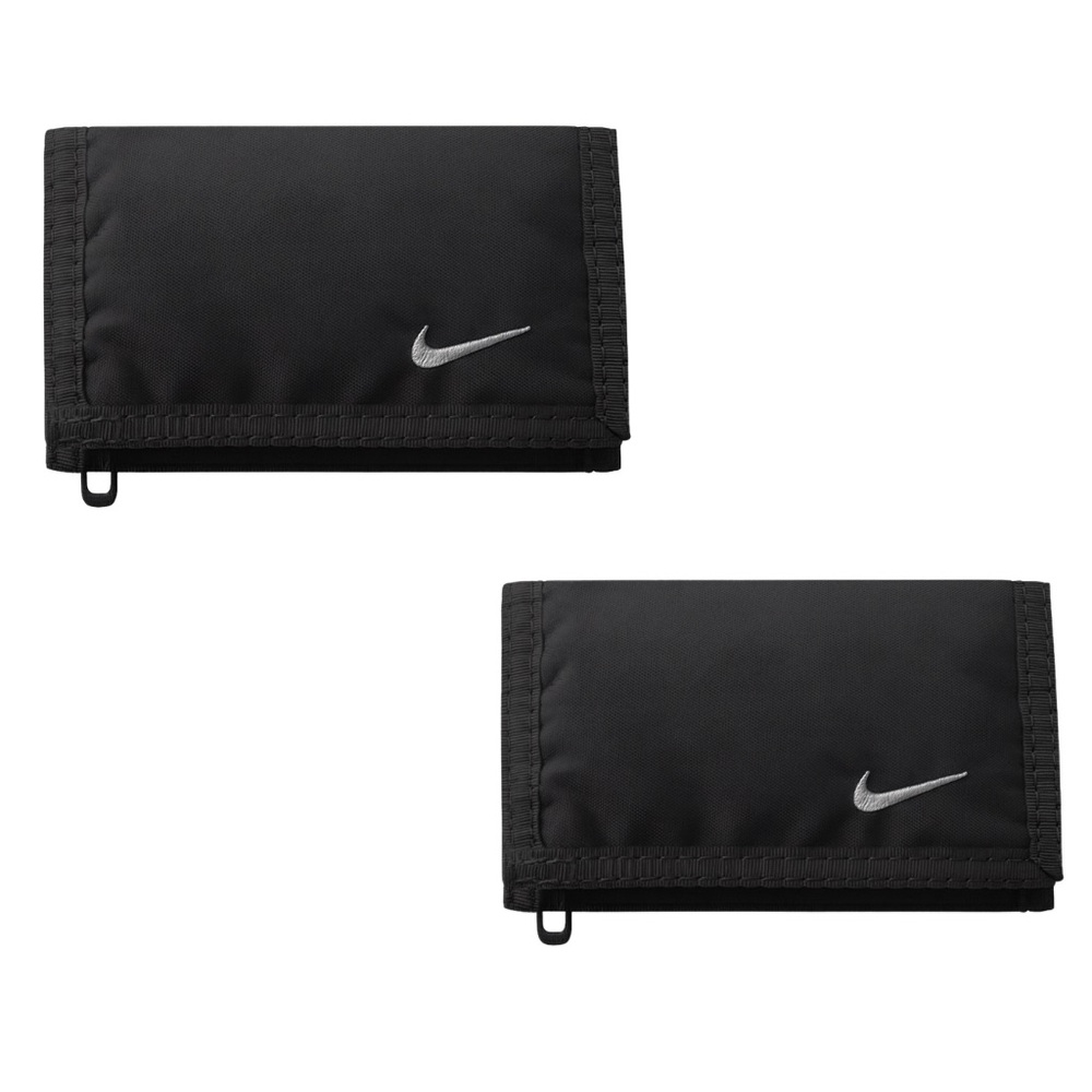 Nike Black Wallet with White Swoosh